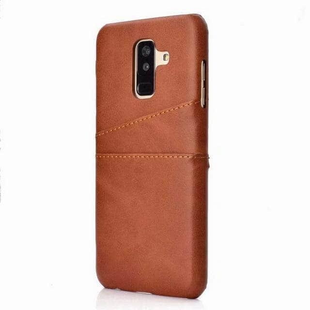 Samsung Galaxy S9 Plus Note 9 A6 A8 A7 A9 Fashion Card Slots Holder Back Cover PU Leather PC Cases - CaseBuddy