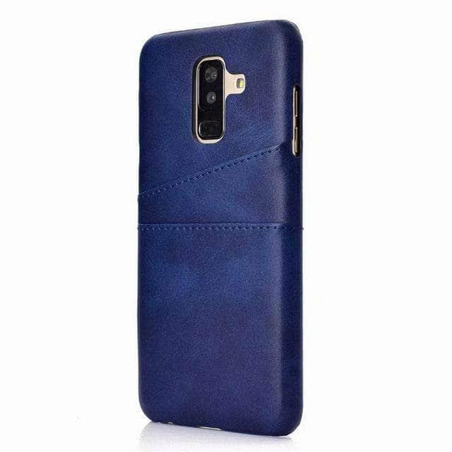 Samsung Galaxy S9 Plus Note 9 A6 A8 A7 A9 Fashion Card Slots Holder Back Cover PU Leather PC Cases - CaseBuddy