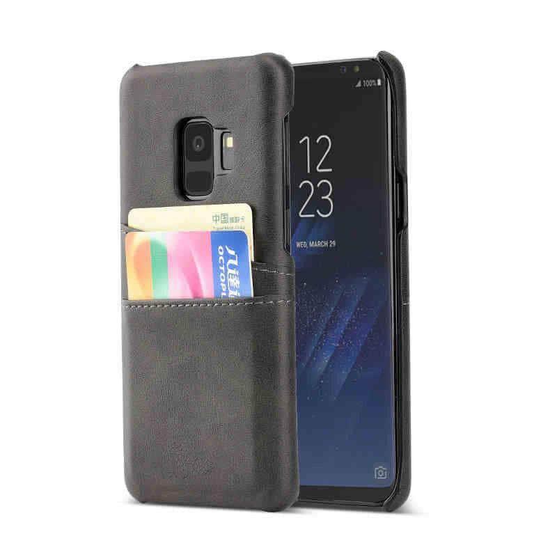 Samsung Galaxy S9 Plus Note 9 A6 A8 A7 A9 Fashion Card Slots Holder Back Cover PU Leather PC Cases - CaseBuddy