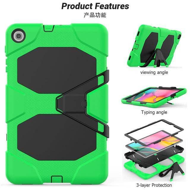 Samsung Galaxy Tab A 10.1 2019 T510 T515 Shockproof Hard Military Heavy Duty Silicone Rugged Case - CaseBuddy