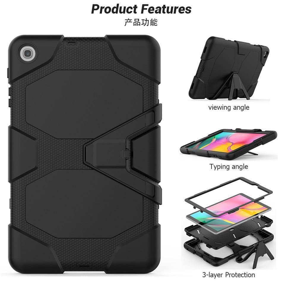 Samsung Galaxy Tab A 10.1 2019 T510 T515 Shockproof Hard Military Heavy Duty Silicone Rugged Case - CaseBuddy