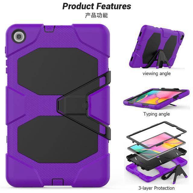 Samsung Galaxy Tab A 10.1 2019 T510 T515 Shockproof Hard Military Heavy Duty Silicone Rugged Case - CaseBuddy