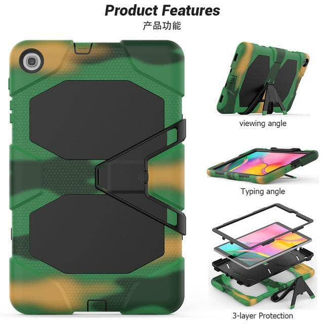 Samsung Galaxy Tab A 10.1 2019 T510 T515 Shockproof Hard Military Heavy Duty Silicone Rugged Case - CaseBuddy