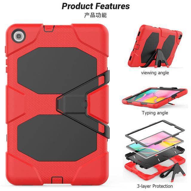 Samsung Galaxy Tab A 10.1 2019 T510 T515 Shockproof Hard Military Heavy Duty Silicone Rugged Case - CaseBuddy