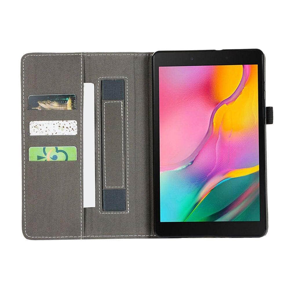 Samsung Galaxy Tab A 8.0 2019 T290 T295 S  Leather Look Flip Stand Cover Auto Sleep Wake - CaseBuddy