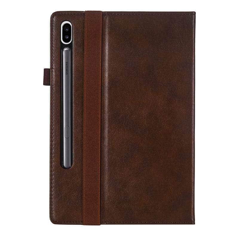 Samsung Tab S6 10.5 T865 T860 Handheld Flip Case Retro Card Smart Cover - CaseBuddy