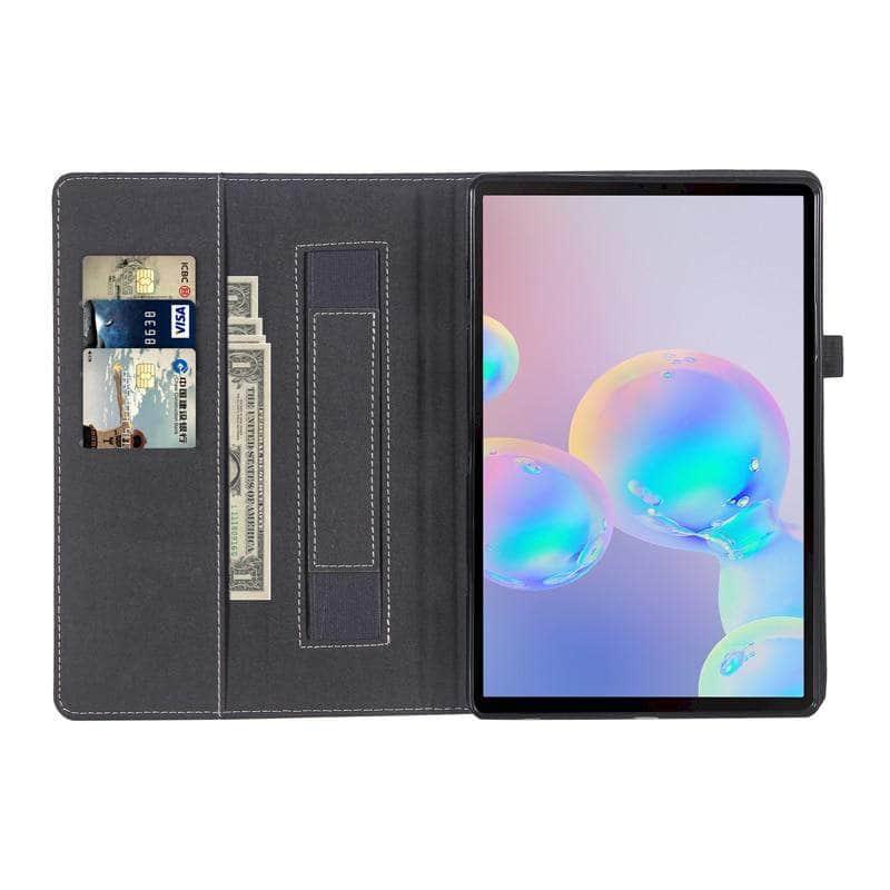 Samsung Tab S6 10.5 T865 T860 Handheld Flip Case Retro Card Smart Cover - CaseBuddy