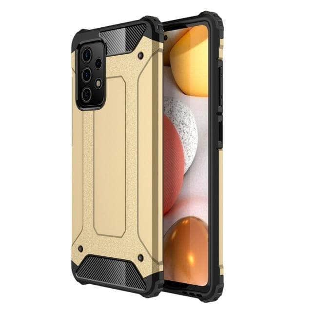 CaseBuddy Australia Casebuddy for Samsung A52 / Gold Shockproof Armor Galaxy A52 Silicone Back Cover