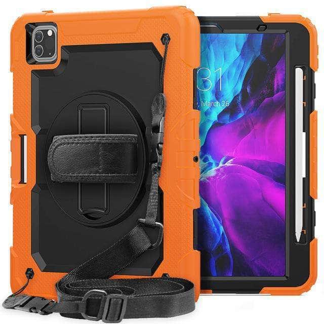 CaseBuddy Australia Casebuddy Orange Shockproof Armor Heavy iPad Pro 11 2020 Protective Rugged Stand Case