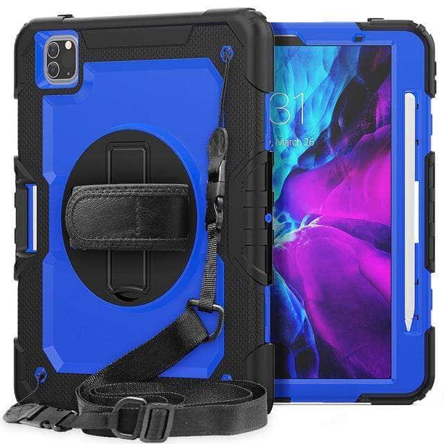 CaseBuddy Australia Casebuddy Black Dark blue Shockproof Armor Heavy iPad Pro 11 2020 Protective Rugged Stand Case