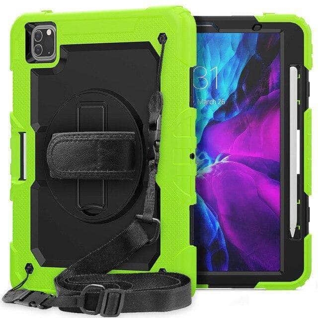 CaseBuddy Australia Casebuddy Green Shockproof Armor Heavy iPad Pro 11 2020 Protective Rugged Stand Case