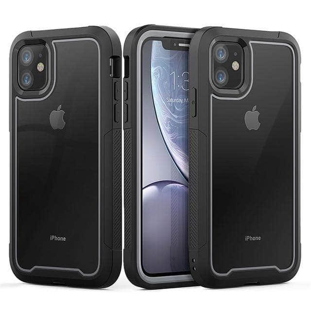 CaseBuddy Australia Casebuddy For iPhone 13 / Grey Shockproof Armor iPhone 13 & 13 Pro Hybrid Cover