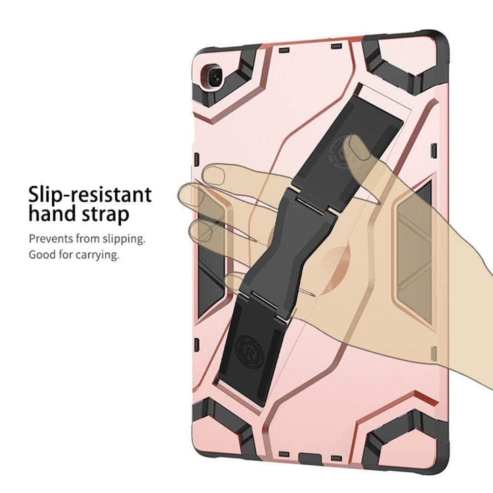 Shockproof Armor TPU+PC Portable Hand Strap Stand Cover Samsung Galaxy Tab A 8 2019 8.0 inch SM-P200 SM-P205 Case - CaseBuddy