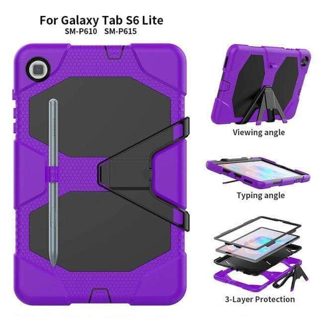 CaseBuddy Australia Casebuddy Purple / Tab S6 10.4 P610 Shockproof Heavy Duty Stand Case Galaxy Tab S6 Lite 10.4 P610 P615