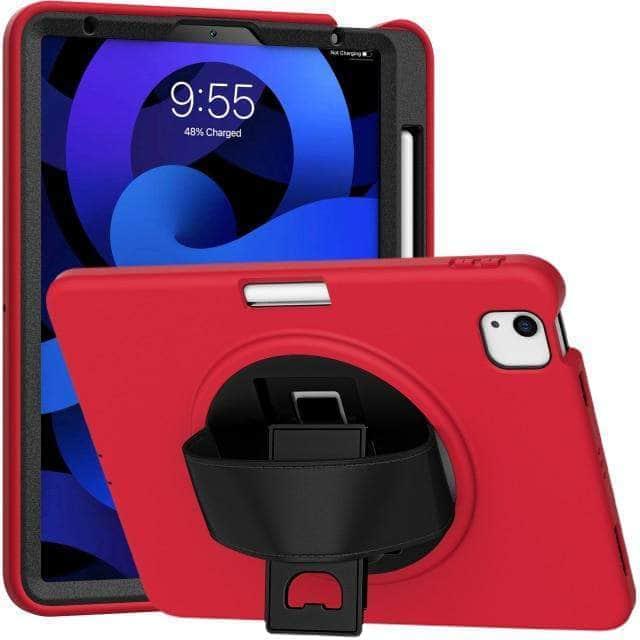 CaseBuddy Australia Casebuddy Red / iPad Air 5 Silicone iPad Air 5 Rugged Duty Hand Holder Shell