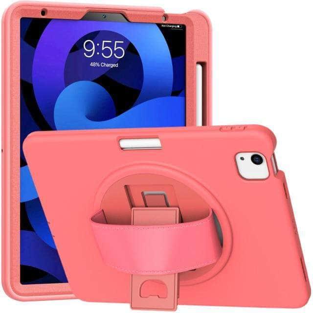 CaseBuddy Australia Casebuddy Pink / iPad Air 5 Silicone iPad Air 5 Rugged Duty Hand Holder Shell