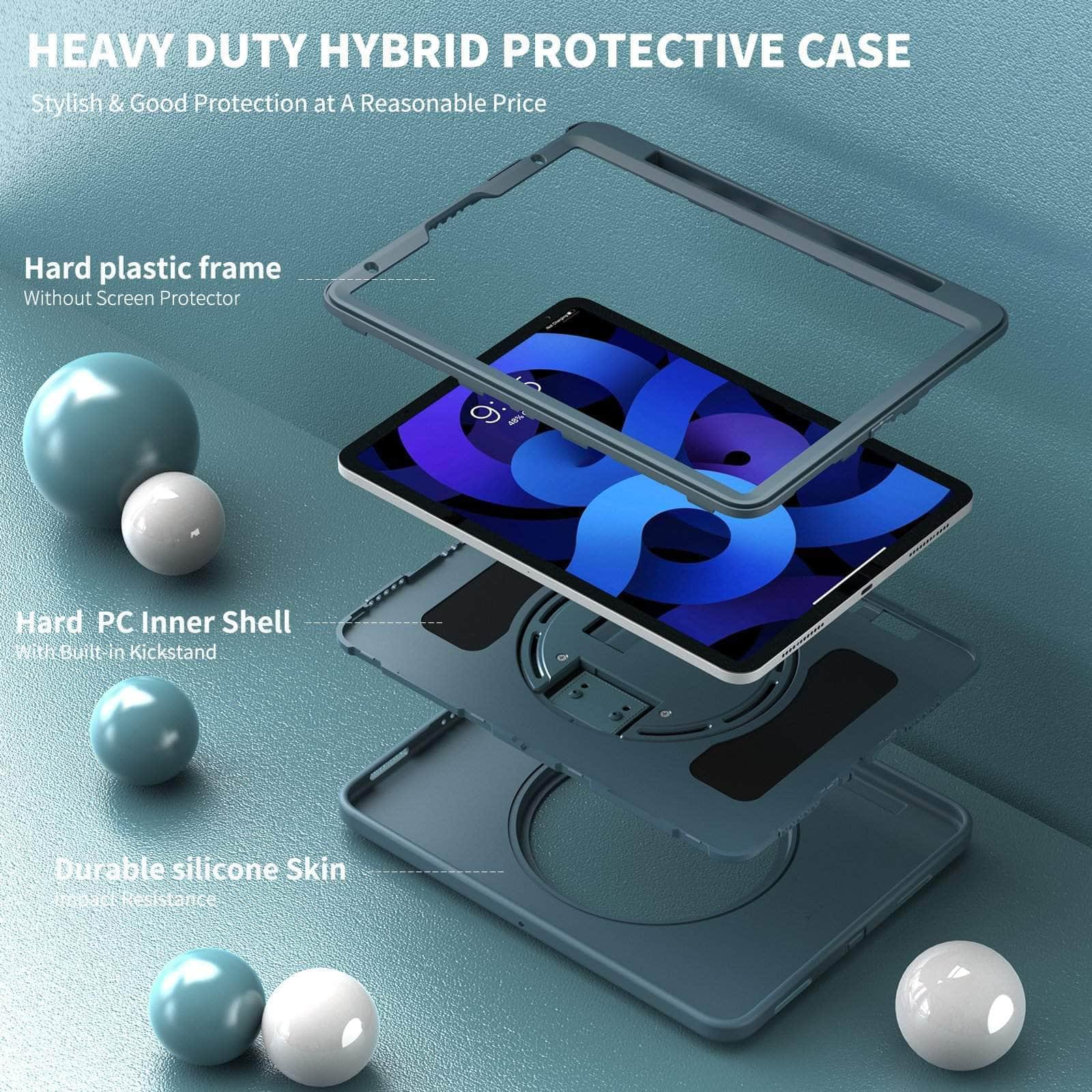 CaseBuddy Australia Casebuddy Silicone iPad Air 5 Rugged Duty Hand Holder Shell