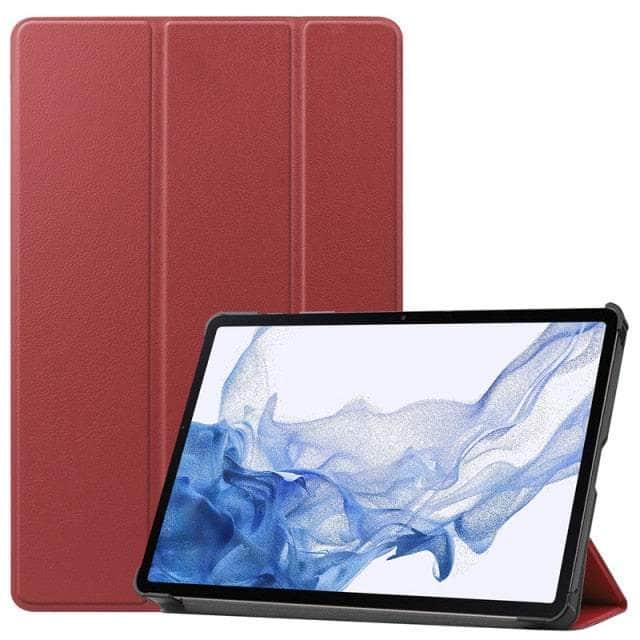 CaseBuddy Australia Casebuddy Wine Red / Tab S8 Plus 12.4inch Smart Magnetic Galaxy Tab S8 Plus 12.4 X800 Cover