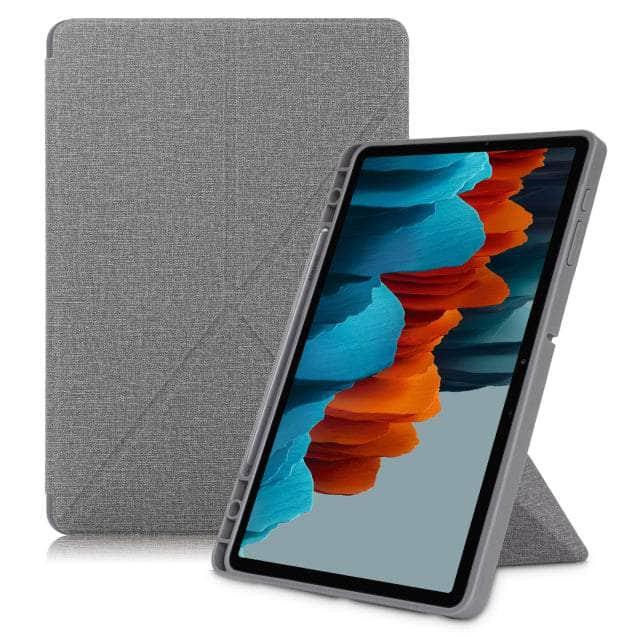 CaseBuddy Australia Casebuddy Grey / Tab S8 Ultra Smart Tri-Fold Tab S8 Ultra X800 Magnetic Adsorption Transformer Stand