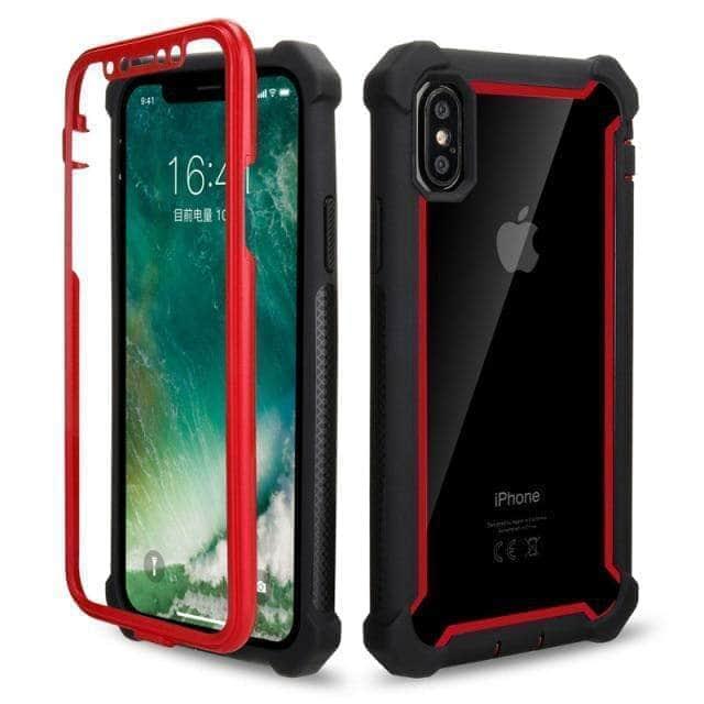 CaseBuddy Australia Casebuddy iPhone 13 Pro / Red Black Case Soft Silicone iPhone 13 Pro Shockproof Bumper