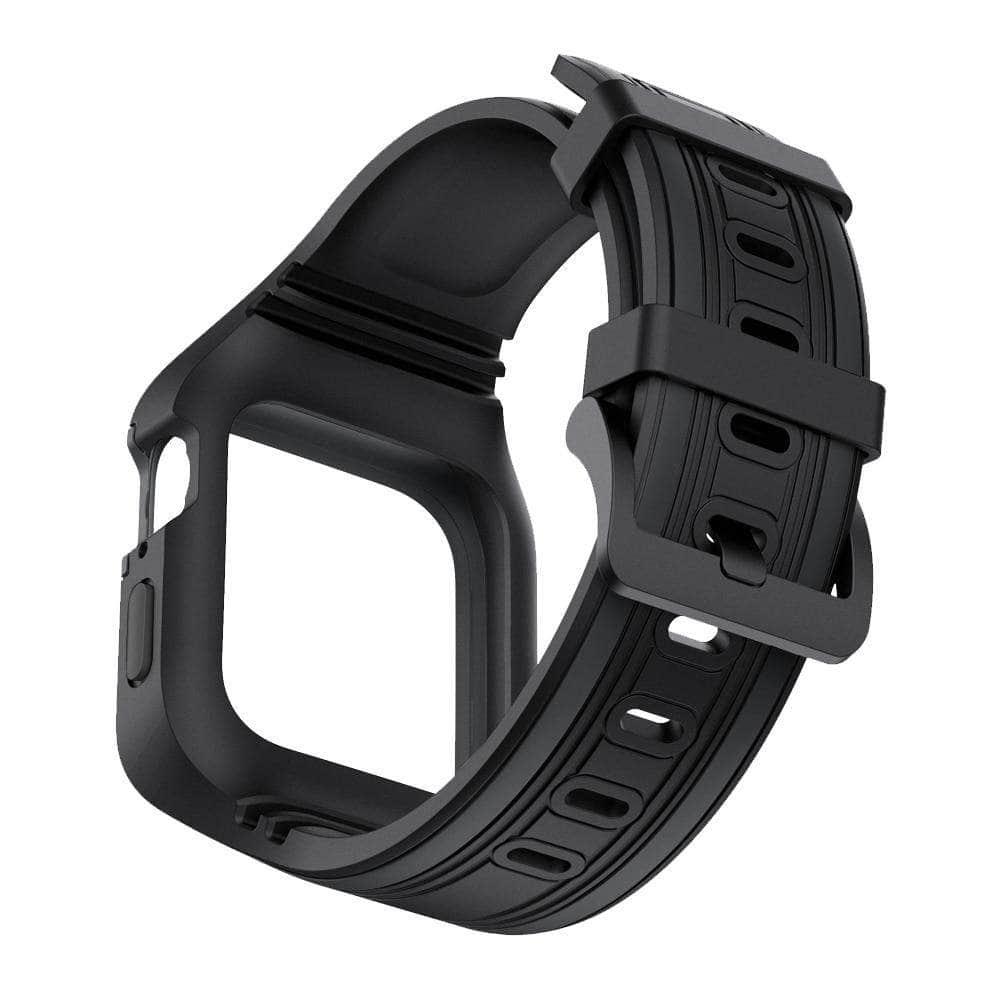 Soft Silicone Strap Protective Frame Apple Watch 6 5 4 SE 44/42/40/38 - CaseBuddy