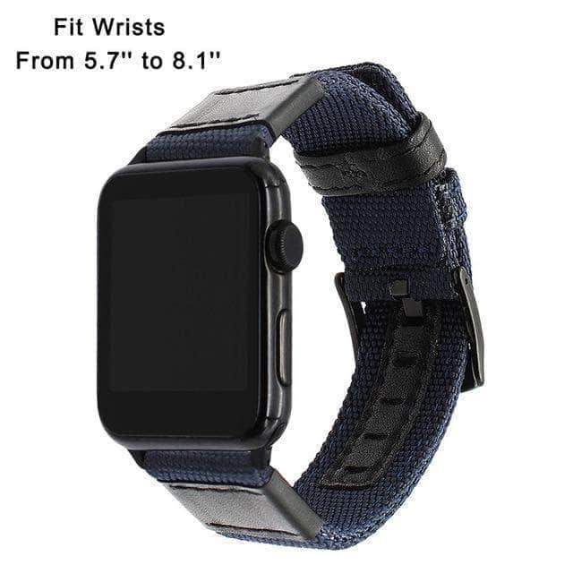 CaseBuddy Australia Casebuddy Blue / 42mm or 44mm Sports Leather Band Apple Watch SE Series 6 5 4 3 2 38/40/42/44