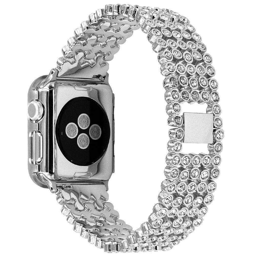 Stainless Steel Bracelet Diamond Case Apple Watch 6 5 4 3 2 SE 44/42/40/38 - CaseBuddy