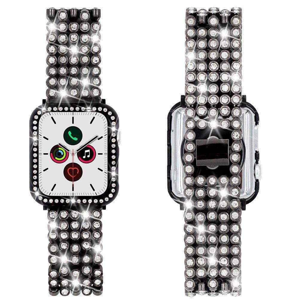 Stainless Steel Bracelet Diamond Case Apple Watch 6 5 4 3 2 SE 44/42/40/38 - CaseBuddy