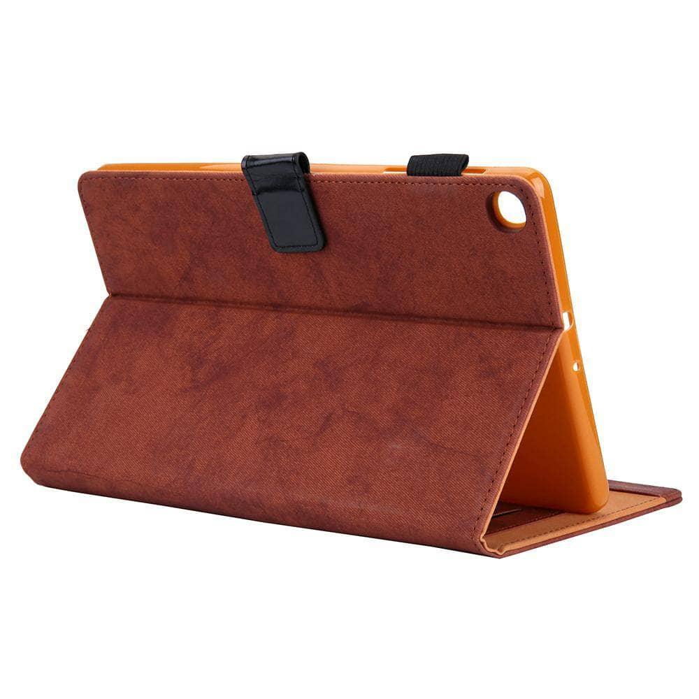 Stand Leather Look Tablet Case Galaxy Tab A 10.1" 2019 SM-T510 SM-T515 10.1 Card Slot - CaseBuddy