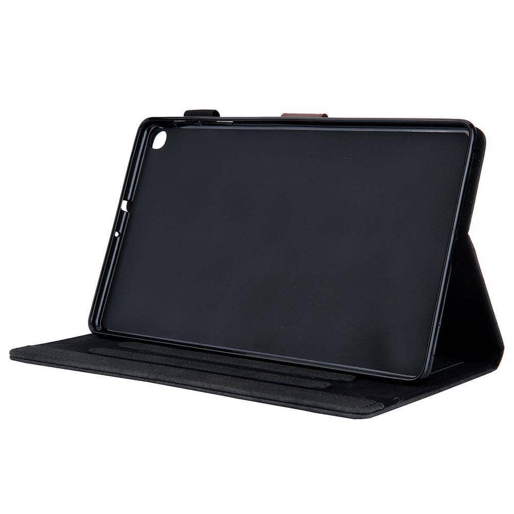 Stand Leather Look Tablet Case Galaxy Tab A 10.1" 2019 SM-T510 SM-T515 10.1 Card Slot - CaseBuddy