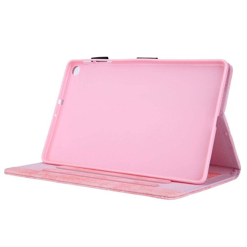 Stand Leather Look Tablet Case Galaxy Tab A 10.1" 2019 SM-T510 SM-T515 10.1 Card Slot - CaseBuddy