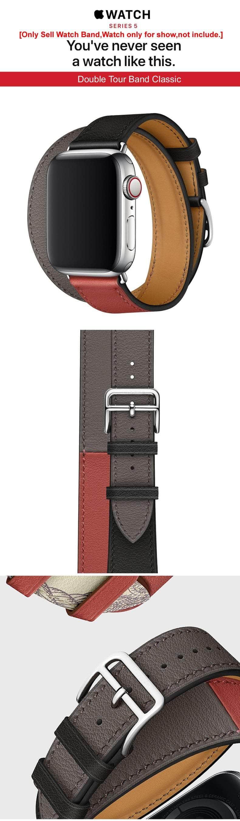 CaseBuddy Australia Casebuddy Swift Double Tour Apple Watch 1 2 3 4 5 6  38/40/42/44 Real Leather Strap