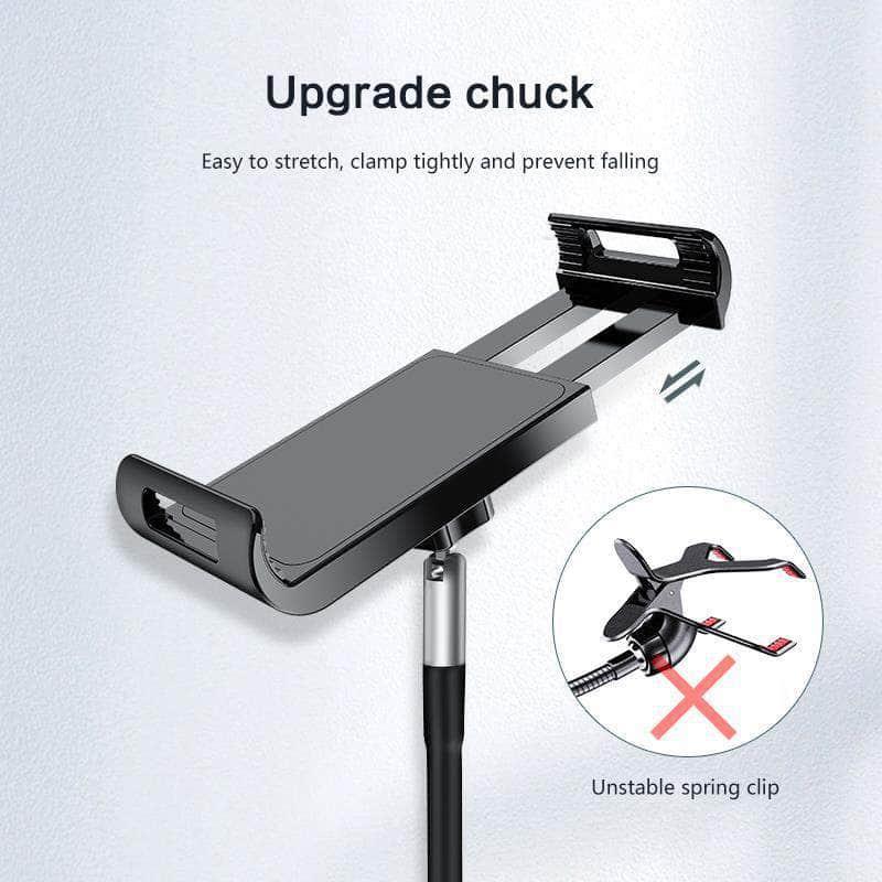 Tablet Floor Stand iPad 4.6-10.5 inch Retractable 360° Rotating Metal - CaseBuddy