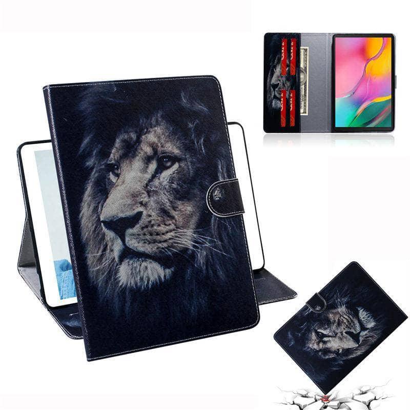 Tiger Pattern Case Galaxy Tab A 10.1 2019 T510 T515 Tablet Stand Shell - CaseBuddy