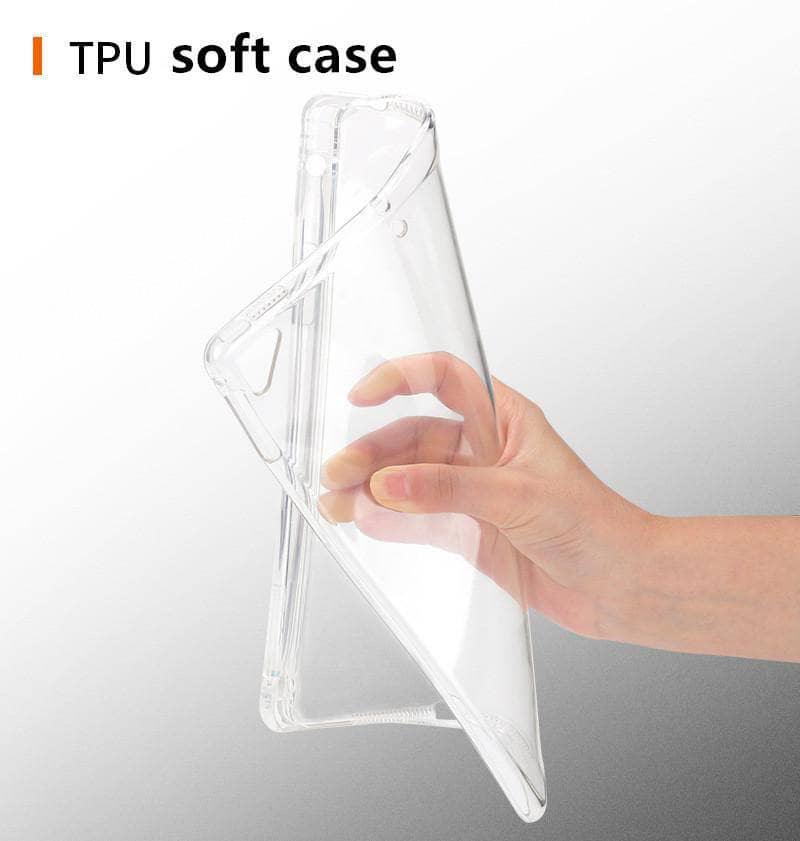 TPU Soft Case For iPad Air 3 10.5 2019 Slim Silicone Transparent Back Cover Pencil Holder - CaseBuddy