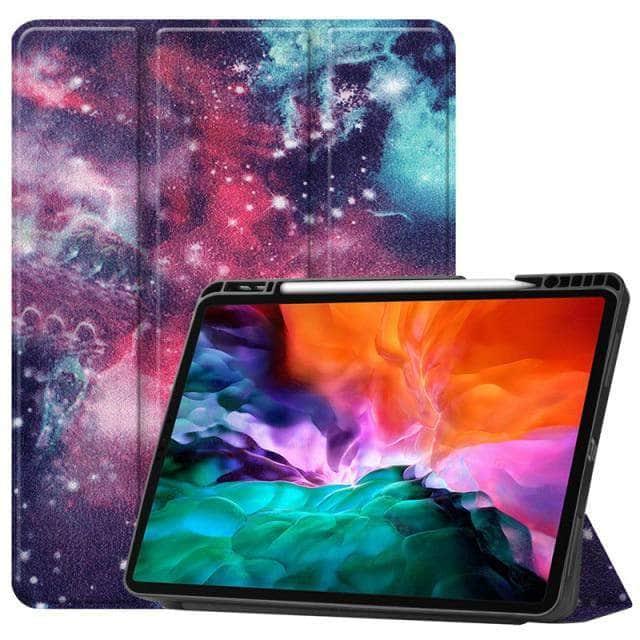 CaseBuddy Australia Casebuddy YHX / iPad Pro 12.9 2021 Tri-Fold Leather Flip Cover iPad Pro 2021 Protective Shell