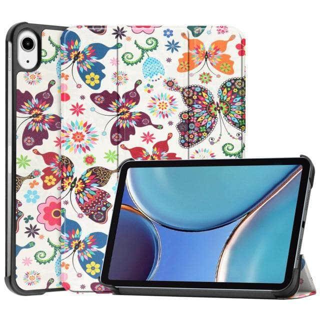 CaseBuddy Australia Casebuddy C / IPad Mini 6   8.3in Tri-Fold Painted Leather Smart iPad Mini 6 2021 Cover