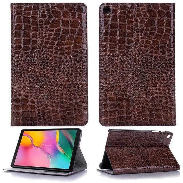 Ultra Slim Smart Cover Samsung Galaxy Tab A 8.0 2019 SM-T290 SM-T295 Crocodile Pattern - CaseBuddy