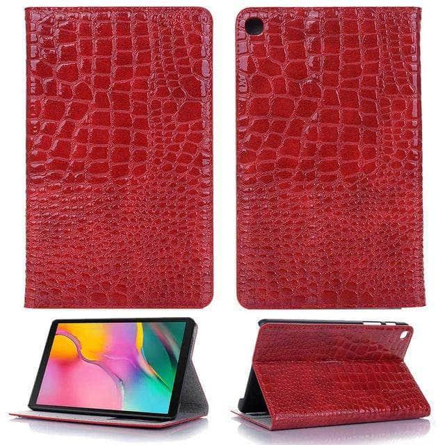 Ultra Slim Smart Cover Samsung Galaxy Tab A 8.0 2019 SM-T290 SM-T295 Crocodile Pattern - CaseBuddy