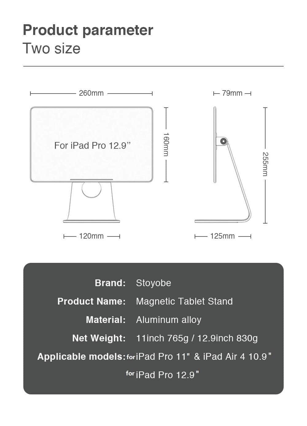 CaseBuddy Australia Casebuddy Universal Magnetic Desk Holder 360 Rotating Aluminium Tablet Stand