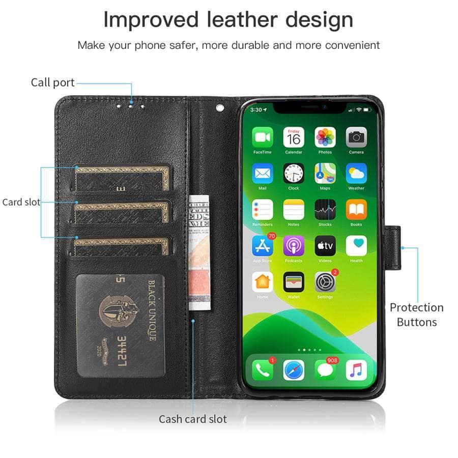 Wallet Flip iPhone SE 2022 Leather Case