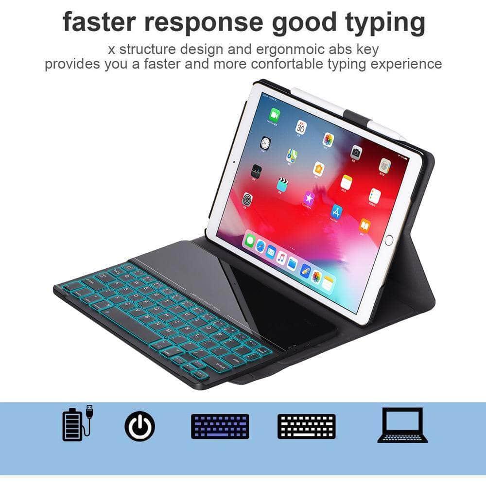 Wireless Keyboard Case iPad 10.2 2019/2020 (iPad 7/8) Backlit - CaseBuddy