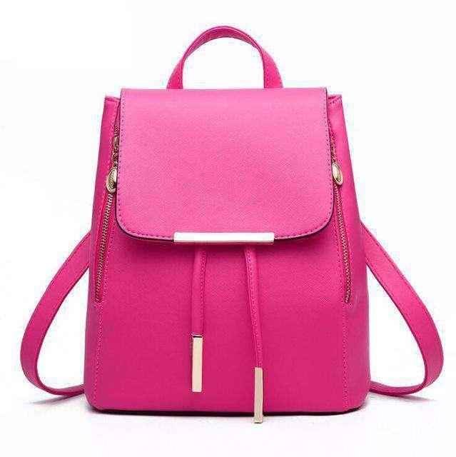 Women Backpack High Quality Leather Look Herald Fashion - CaseBuddy