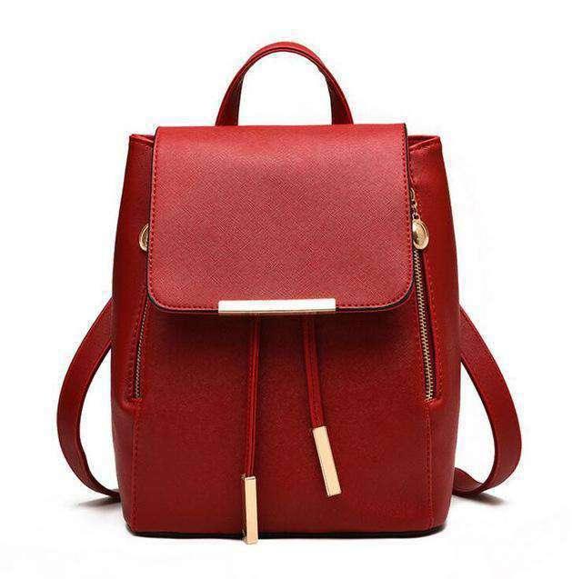 Women Backpack High Quality Leather Look Herald Fashion - CaseBuddy